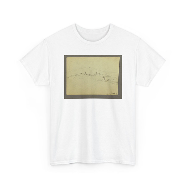 Frederic Edwin Church, American, - Adjoining Buildings with Church Tower, Italy - October 1868 v4 - T-Shirt