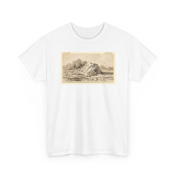 Charles Nicolas Ransonnette, French, - Landscape with Mound - 1793–1877 - T-Shirt