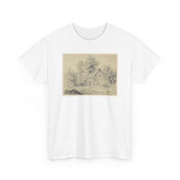 Charles Nicolas Ransonnette, French, - Cottage Scene - 1840 - T-Shirt