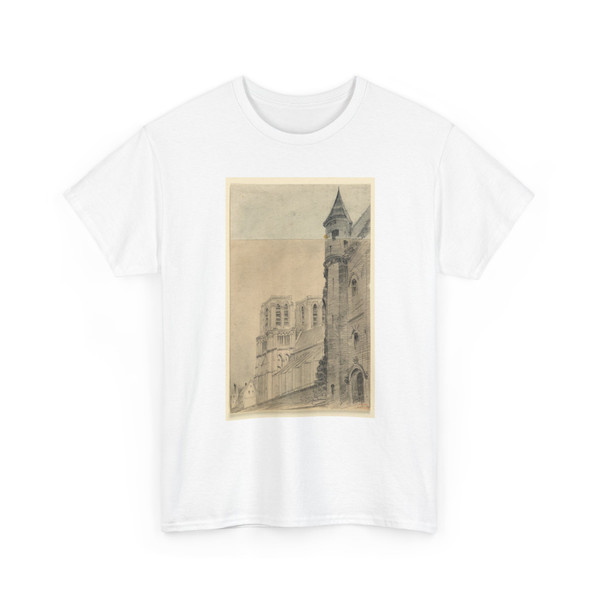 Charles Nicolas Ransonnette, French, - Cathedral of Notre Dame in Paris - 1825–1840 - T-Shirt