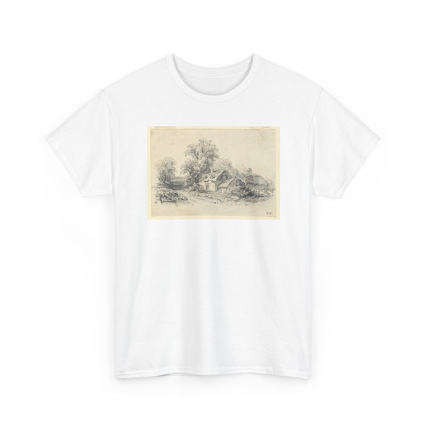 Charles Nicolas Ransonnette, French, - A Road in a Village - ca. 1850 - T-Shirt