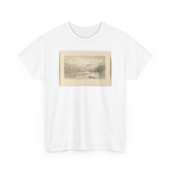 William Trost Richards, American, - Dark Cliffs with Ocean and Stormy Sky - 1885–90 - T-Shirt