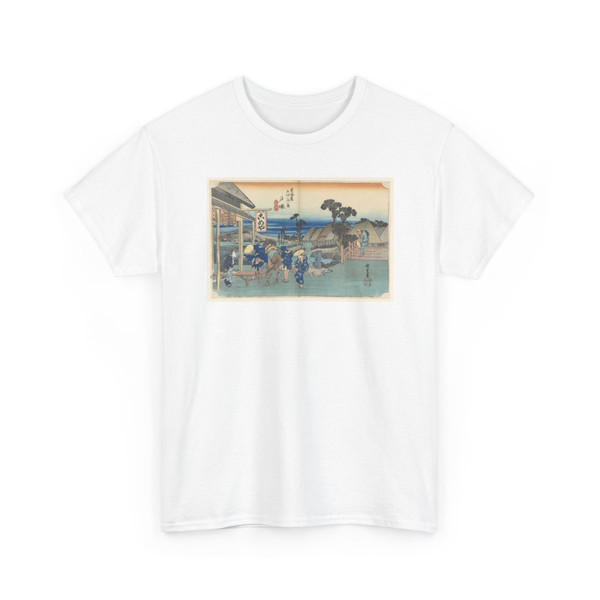 Ando Hiroshige, Japanese, 1797–1858 - Totsuka Teahouse, in The Fifty-Three Stations of the Tokaido Road (Tokaido - ca. 1834 v2 - T-Shirt