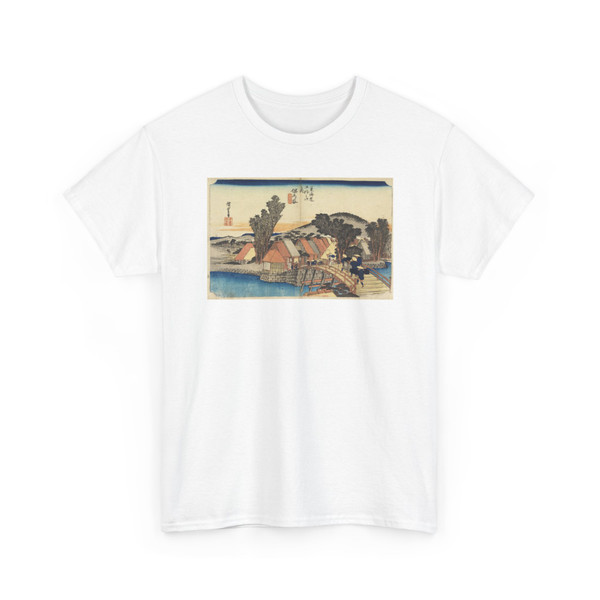 Ando Hiroshige, Japanese, 1797–1858 - Hodogaya (Shinkame Bridge), in The Fifty-Three Stations of the Tokaido Road - ca. 1834 v1 - T-Shirt