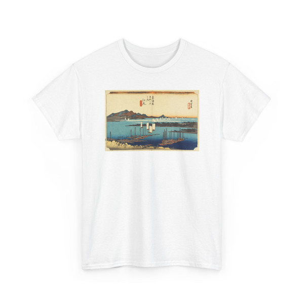 Ando Hiroshige, Japanese, 1797–1858 - Ejiri, View Over Mio-no-Matsu-bara, in The Fifty-Three Stations of the Tokaido - ca. 1834 v1 - T-Shirt