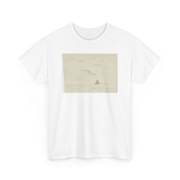 Frederic Edwin Church, American, - Sunset over the Hudson River Valley, Hudson, New York - June 14, 1870 v1 - T-Shirt