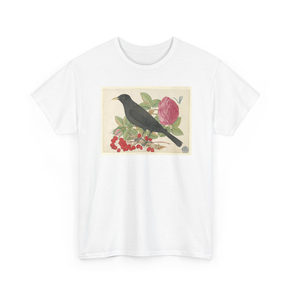 unknown - Black Bird with Roses - ca. 1800–1830 - T-Shirt