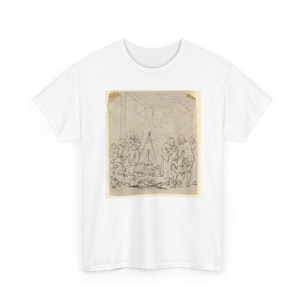 unknown - Derelict group around a fire - 1820–1830 - T-Shirt