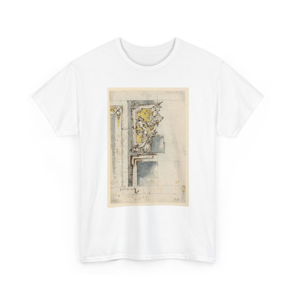 unknown - Design for a Chimneypiece, with an Elaborate Overmantel - 1725–1750 - T-Shirt