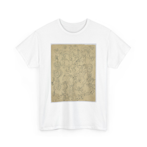 unknown - Sheet with putti and studies after the antique - 1800–1825 - T-Shirt