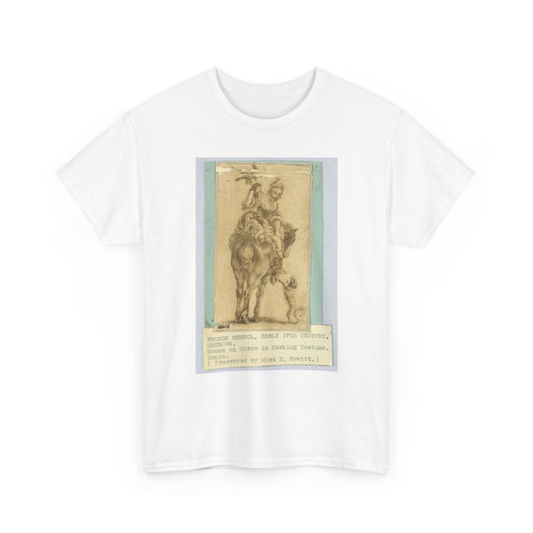 unknown - Woman on a Horse in Hawking Costume - early 17th century - T-Shirt