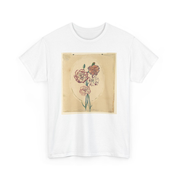unknown - A bunch of four carnations - ca. 1840 - T-Shirt