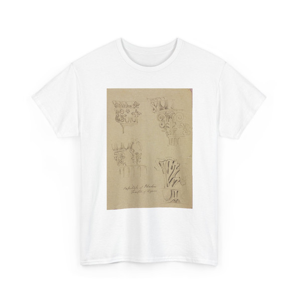 Miner Kilbourne Kellogg, born Manlius - Temple of Azani, Capitals of Pilasters - n.d. - T-Shirt