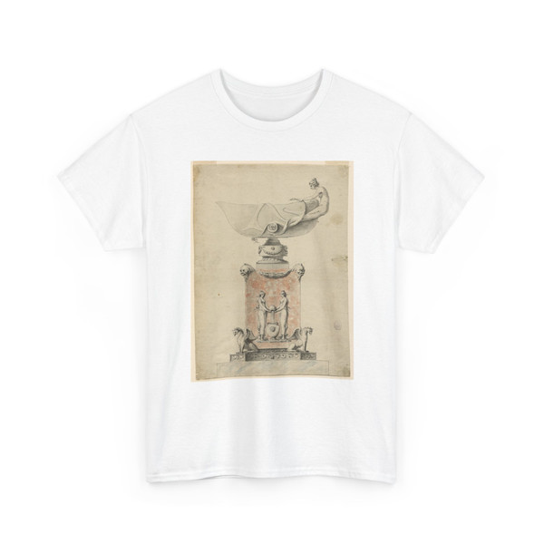 Marie Antoinette, Queen of France, - Design for a Pedestal and a Bowl, Intended for Execution in White and Rose - 1780–1785 - T-Shirt