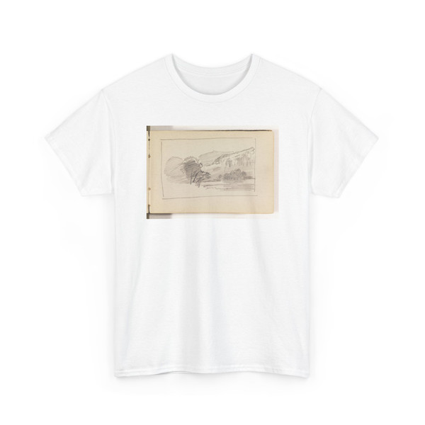 William Trost Richards, American, - Quick Landscape with Trees and Mountains - 1870–85 - T-Shirt