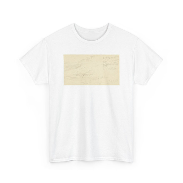 Frederic Edwin Church, American, - Sunset over the Hudson River, Hudson, New York - July 19, 1866 v1 - T-Shirt