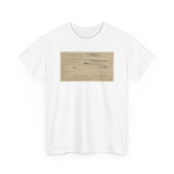 Frederic Edwin Church, American, - Sunset in the Hudson Valley, Hudson, New York - June 30, 1866 v3 - T-Shirt