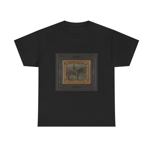 Unidentified Soldier in Union Uniform Sitting on Horse With Revolver and Saber (U.S. Civil War) T-Shirt