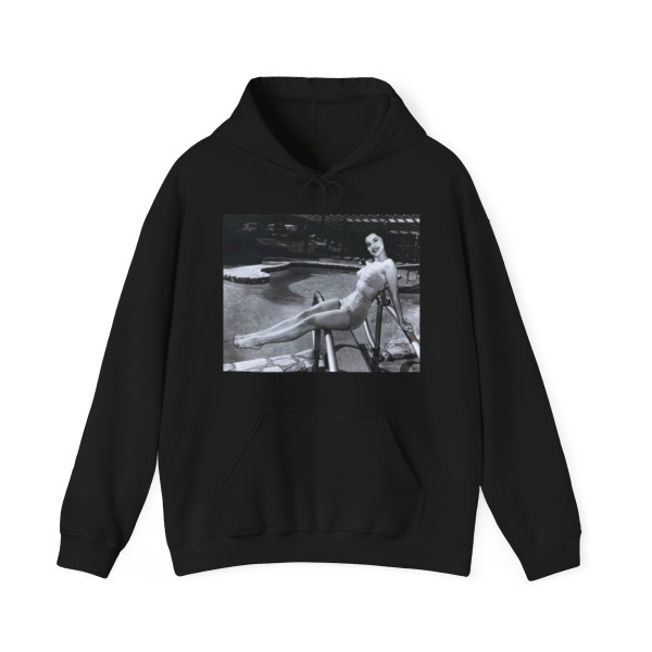 Debra Paget #763 - B&W 8x10 Full Body 2-Piece Leggy Barefoot Swimsuit Cheesecake Photo (Vintage Female Icon) Hoodie