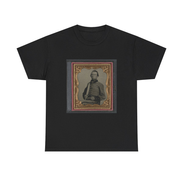 Unidentified Soldier in Confederate Uniform With Large Bowie Knife (U.S. Civil War) T-Shirt