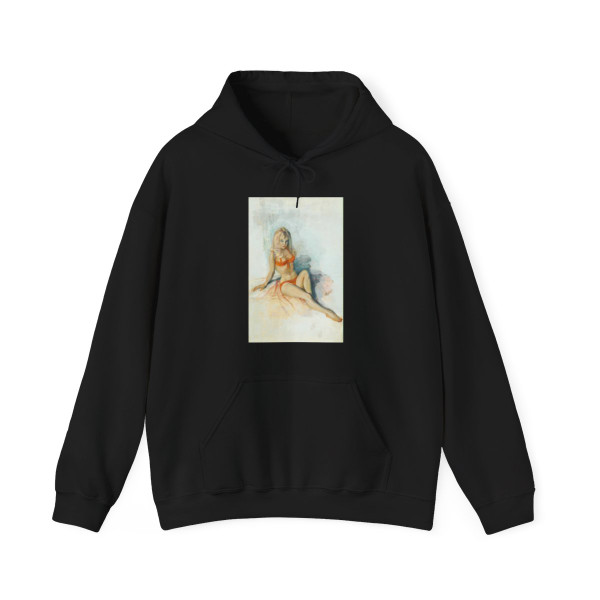 Lolita, possibly published as a magazine advertisement or paperback cover art - Hoodie