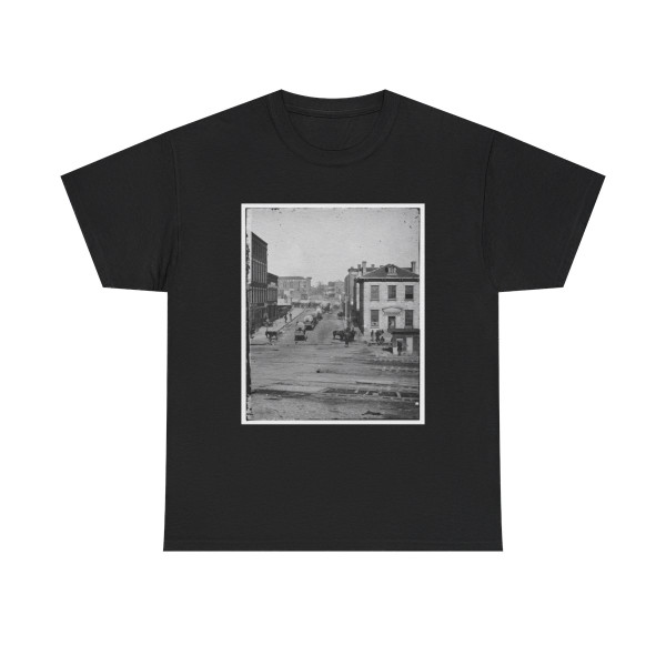 Atlanta, Ga. Northward View Across the Tracks on Whitehall Street, With Wagon Train (U.S. Civil War) T-Shirt