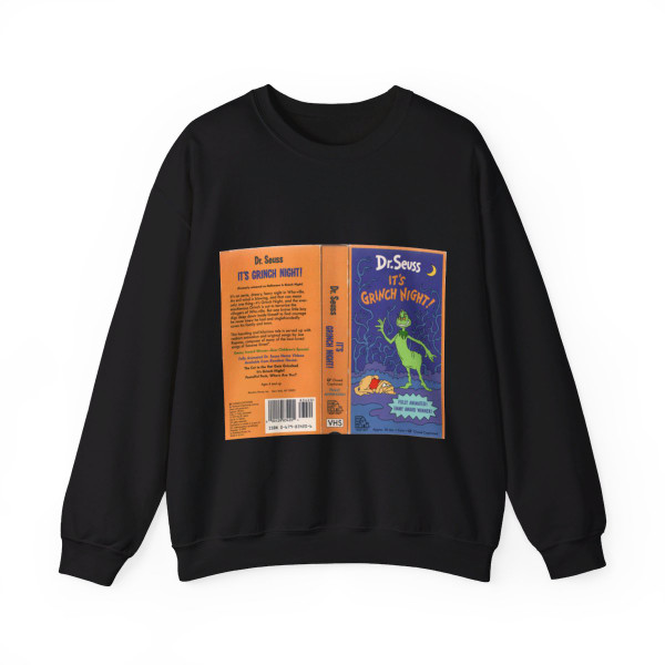 ITS GRINCH NIGHT (VHS COVER) Crewneck Sweatshirt