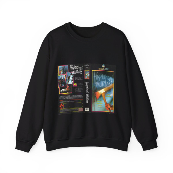 HIGHSCHOOL MURDERS (VHS COVER) Crewneck Sweatshirt