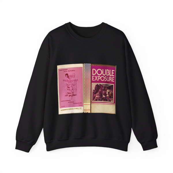 DOUBLE EXPOSURE AND MOONSHINE GIRLS (VHS COVER) Crewneck Sweatshirt