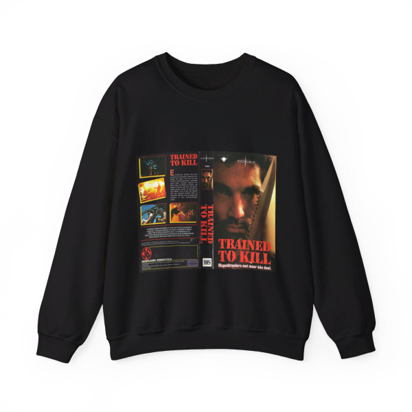 TRAINED TO KILL (VHS COVER) Crewneck Sweatshirt