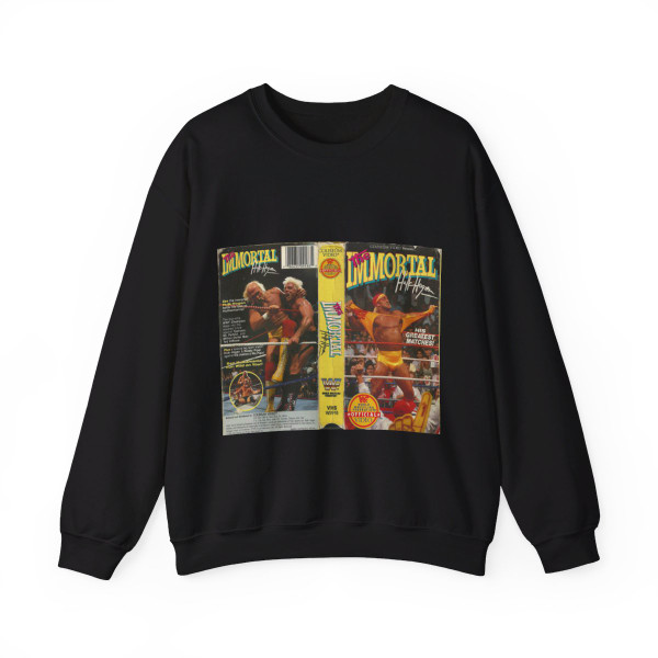 THE IMMORTAL HULK HOGAN HIS GREATEST MATCHES (VHS COVER) Crewneck Sweatshirt