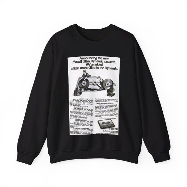 Maxell Cassettes 1973 (Music Poster) Crewneck Sweatshirt
