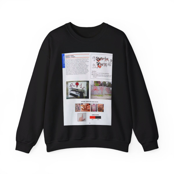 The Chicago Gang Book Page 158 - Spanish Lords Identifiers - Crewneck Sweatshirt