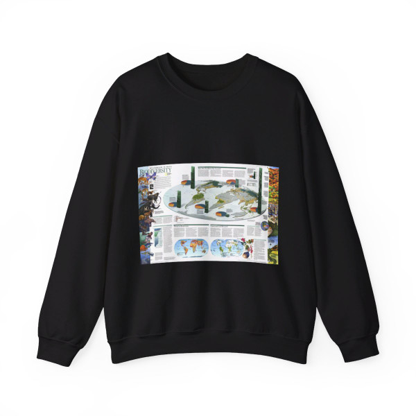 World Map - Biodiversity (1999) (Map) Crewneck Sweatshirt