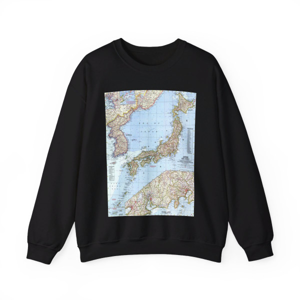 Japan and Korea (1960) (Map) Crewneck Sweatshirt