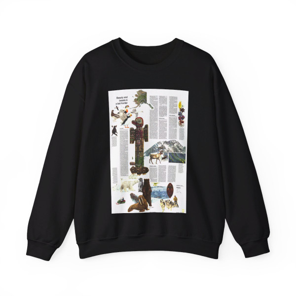 USA - Alaska, Beauty and Beasts (1975) (Map) Crewneck Sweatshirt