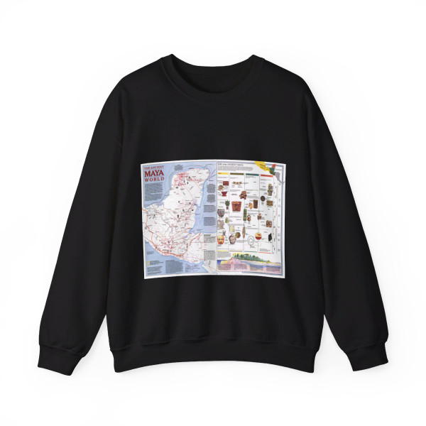 North America - The Ancient Maya World (1990) (Map) Crewneck Sweatshirt