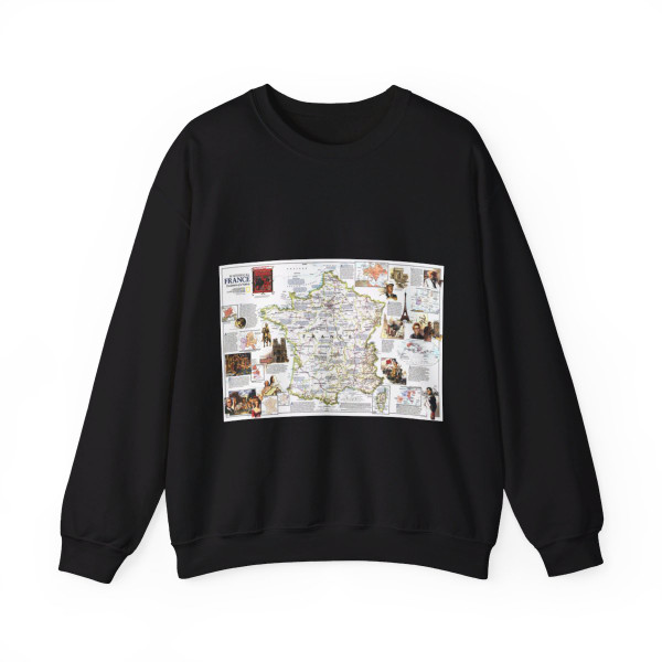 France- - Historical Evolution of a Nation (1989) (Map) Crewneck Sweatshirt