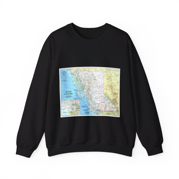 Canada - British Columbia 1 (1992) (Map) Crewneck Sweatshirt