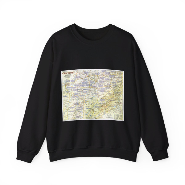USA - Ohio Valley 1 (1985) (Map) Crewneck Sweatshirt