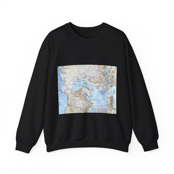 Top Of The World (1965) (Map) Crewneck Sweatshirt