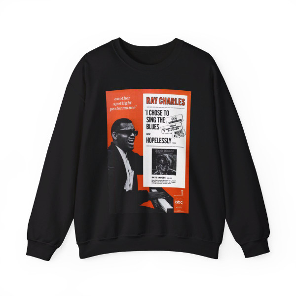 Ray Charles 1966 (Music Poster) Crewneck Sweatshirt