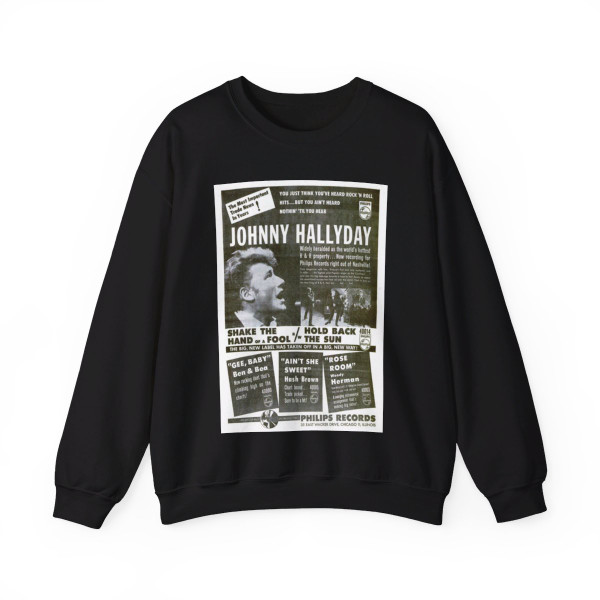 Johnny Hallyday 1962 (Music Poster) Crewneck Sweatshirt
