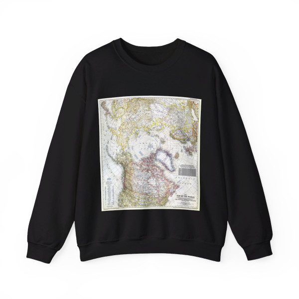 Top Of The World (1949) (Map) Crewneck Sweatshirt