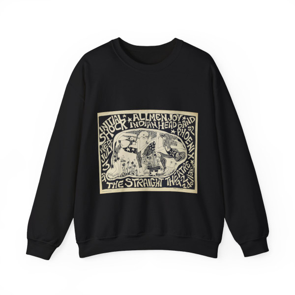 straight theatre concert poster (1968) (Music Poster) Crewneck Sweatshirt