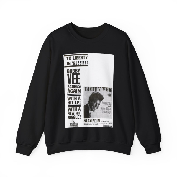 Bobby Vee 1961 (Music Poster) Crewneck Sweatshirt