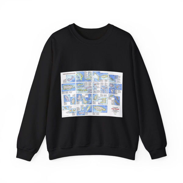 West Indies - Tourist Islands (1981) (Map) Crewneck Sweatshirt