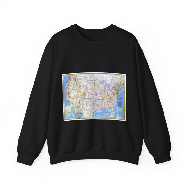 USA - The United States (1976) (Map) Crewneck Sweatshirt