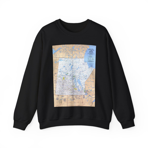 Canada - Saskatchewan & Manitoba (1979) (Map) Crewneck Sweatshirt