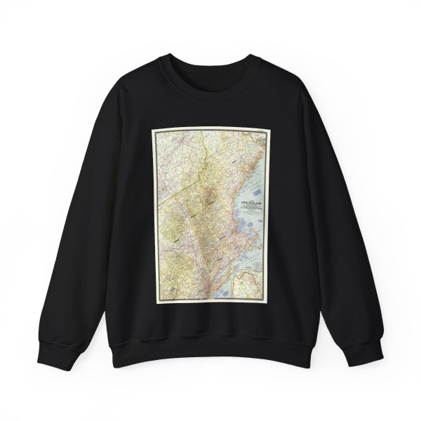 USA - New England (1955) (Map) Crewneck Sweatshirt